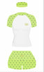 Lime lux polka doll set