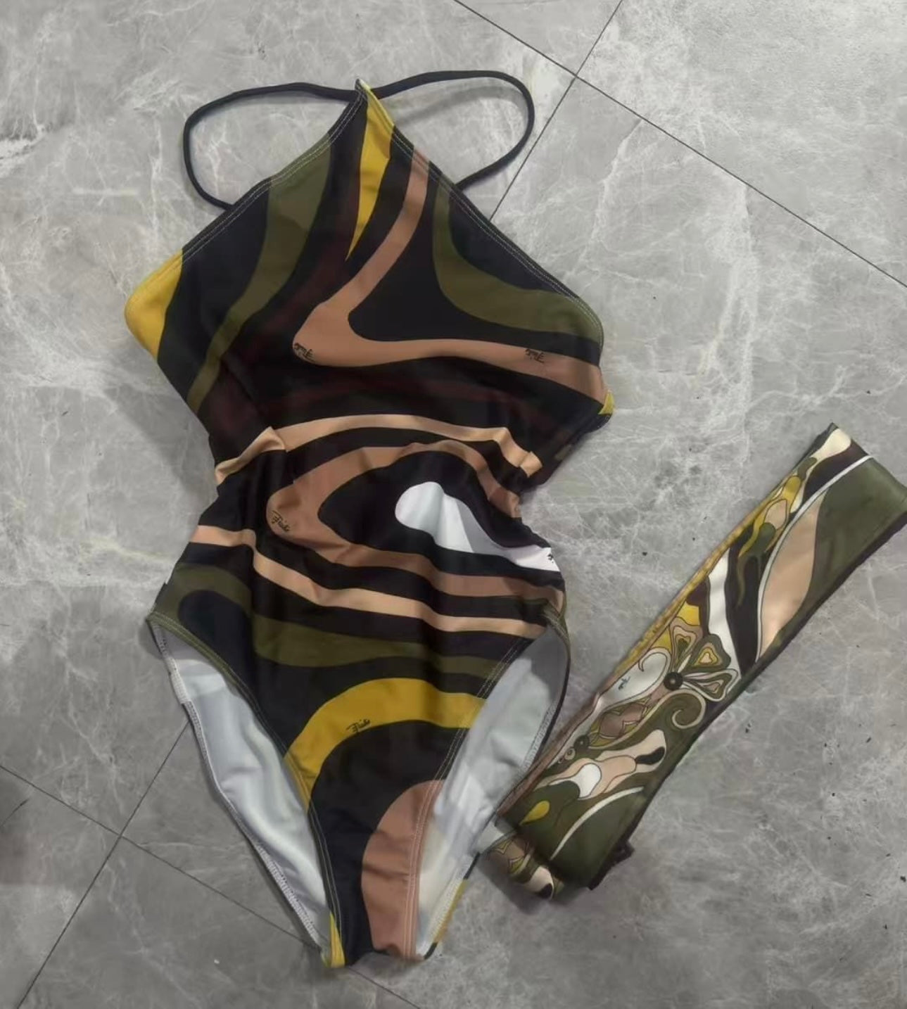 Coffee luxury one-piece